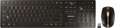 Сет тастатура и глушец CHERRY DW 9100 Slim, безжичен RF и блутут, USB C полнач, црн