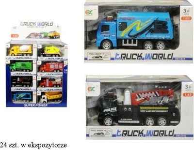 Lodër kamion “Truck With Drive MIX”, me tërheqje, metal, shumëngjyrëshe