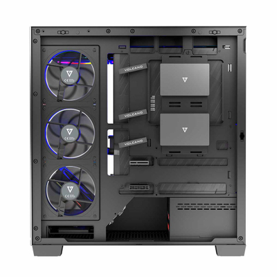 Kasa PC Modecom Stellar 8F ARGB 10, MIDI, me 8 ftohëse ARGB, e zezë