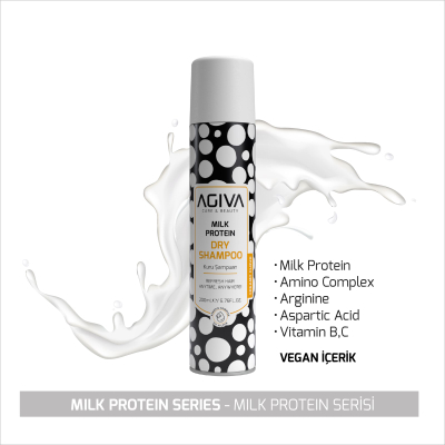 Shampo e thatë për flokë Agiva Milk Protein, 200ml