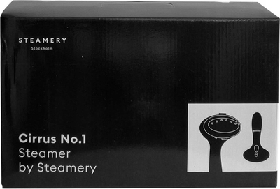 Aparat avulli dore Steamery Cirrus No. 1, portativ për rroba, i zi