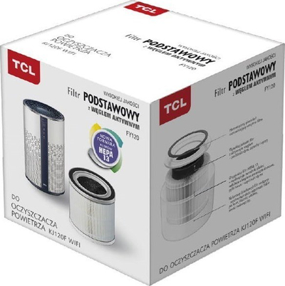 Filtër ajri TCL FY120 për pastrues ajri KJ120F, HEPA me karbon, i bardhë