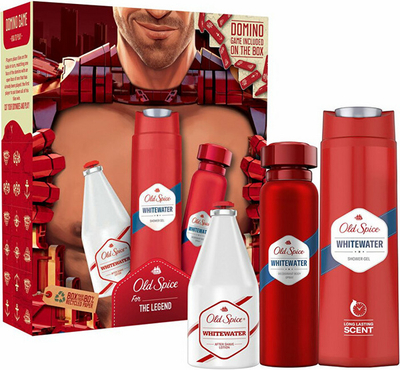 Set kujdesi ndaj trupit Old Spice WhiteWater Ironman - xhel dushi 250 ml + deodorant 150 ml + aftershave 100 ml