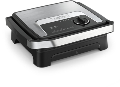 Grill elektrik Tefal Inicio Adjust GC272D10, termostat i rregullueshëm, pllaka jo ngjitëse, inox i zi