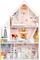 Shtëpi druri për kukulla ECOTOYS Powder Residence XXL, 3 kate, 5 dhoma, rozë