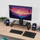 Mbajtëse për monitor Trust Monta, Tempered glass, e zezë