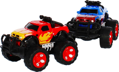 Makinë lodër off-road Mega Creative, me mekanizëm tërhiq e lësho, 13 cm, e kuqe