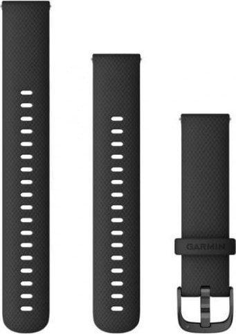 Rrip ore Garmin Quick Release 18, silikon, 18mm, i zi me kopëse gri