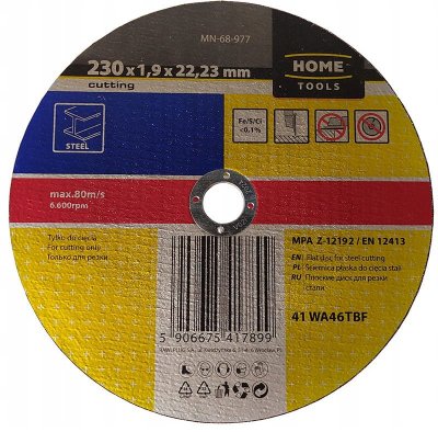 Disk prerës për metal Modeco Home Steel, 230mm, 1.9mm, gri