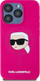 Kapak telefoni Karl Lagerfeld KLHMP15LSKHPPLF, për iPhone 15 Pro 6.1", hardcase, fuchsia