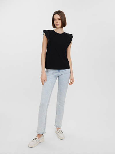 Bluzë VERO MODA VMHOLLYN Regular Fit, e zezë
