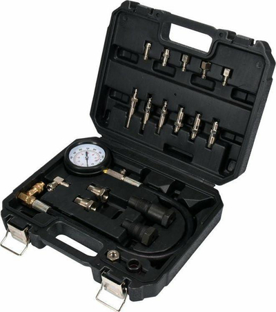 Manometër kompresioni diesel Yato YT-73072, deri 70 bar, set profesional, i kuq