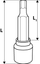 Bit çelësi Neo Long, 1/2" H6, 100mm, gri metalik