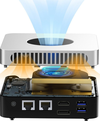 Kompjuter i vogël CHUWI LarkBox X, Intel N150, 16GB RAM, 512GB SSD, bardhë e zi
