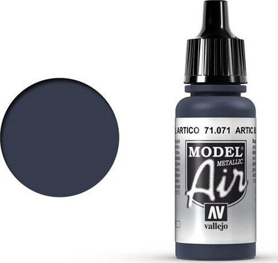 Ngjyrë akrilike airbrush Vallejo Model Air Arctic Blue Metallic, 17ml, blu metalike