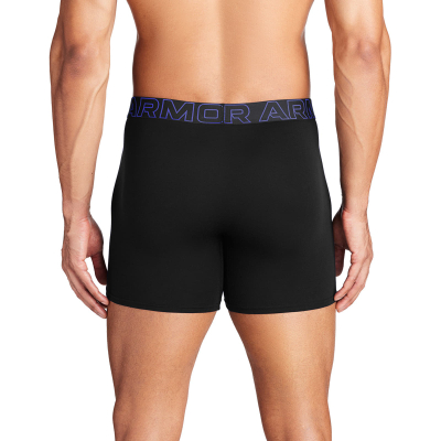 Boksera meshkujsh Under Armour M Perf Cotton, 6", set 3 copë, të zinj, madhësia M