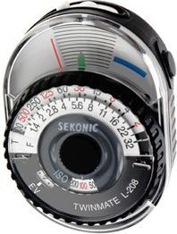 Ekspozimetër Sekonic L-208 Twinmate, analog, i vogël, i zi
