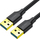 Kabllo USB Ugreen 90576, USB A me USB A, 3 m, e zezë