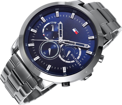 Ora burrash Tommy Hilfiger Jameson, çelik inox, 50m rezistente ndaj ujit, blu