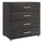 Komodë melamine Briana HM2204.01, 4 sirtarë, 75x40x83 cm, zebrano