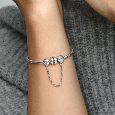 Stoli për byzylyk Pandora 791088-07, 7 cm, e argjendtë