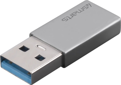 Adapter USB 4smarts 540275, USB Type C në USB A 3.0, ngjyrë argjendi