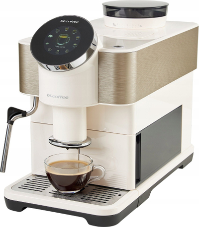 Aparat kafeje Dr. Coffee H1, ekran me prekje, mulli keramik, i bardhë