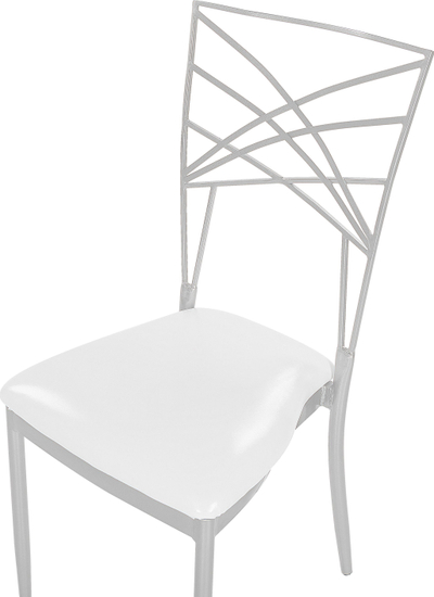 Set karrigesh ngrënieje Beliani Girard, metal, 2 copë, argjendtë