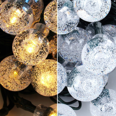 Girlandë dekori diellore pa markë, 100 LED, dritë e ngrohtë, transparente