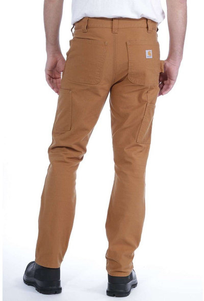 Pantallona pune Carhartt Rugged Flex Duck, Slim Tapered, double front, kafe Carhartt