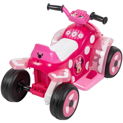 Automjet elektrik për fëmijë Huffy Myszka Minnie 19075W, quad, deri 20 kg, i bardhë rozë e zi