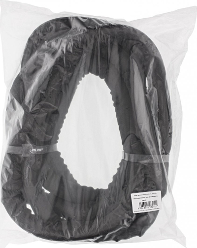 Mbështjellës kabllosh InLine Self Closing Sleeving, 25mm diametër, 2m, i zi