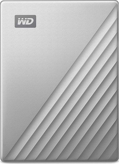 Hard disk i jashtëm WD My Passport Ultra, 2TB, USB C, argjendtë recertified