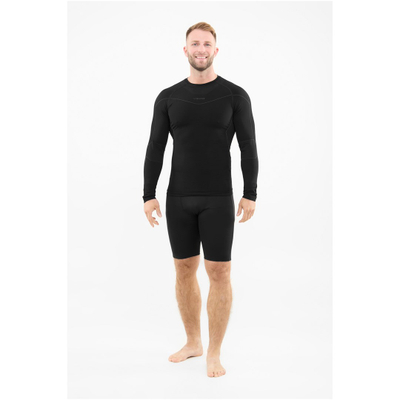 Bluzë funksionale meshkujsh Viking Gary Longsleeve Bamboo, mëngë të gjata, përbërje bambu, e zezë, L