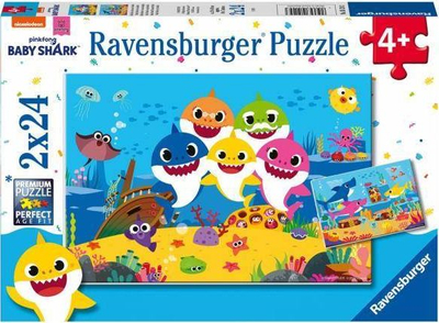 Puzzle Ravensburger Baby Shark, 2x24 pjesë
