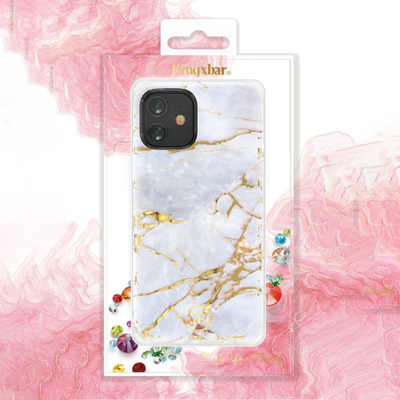 Mbulesë Kingxbar Agate Series për iPhone 12 mini, dizajn agate, super e hollë, jeshile