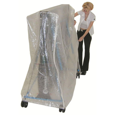 Mbulesë mbrojtëse për tavolinë pingpongu Sponeta Protective Cover, për tavolina që palosen pingul, transparente