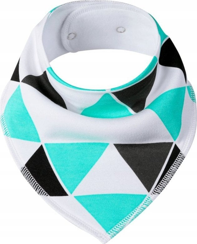 Përparëse-shall për bebe Cotton Bib me trekëndësha shumëngjyrësh, pambuk 100%