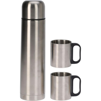 Set termos EXCELLENT, 1L, çelik inox, argjend