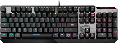 Tastierë MSI Vigor GK50 Low Profile, US, e zezë, hiri