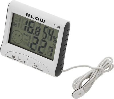 Termo higrometër digital Blow TH103, sensor jashtë, ekran i madh, me bateri
