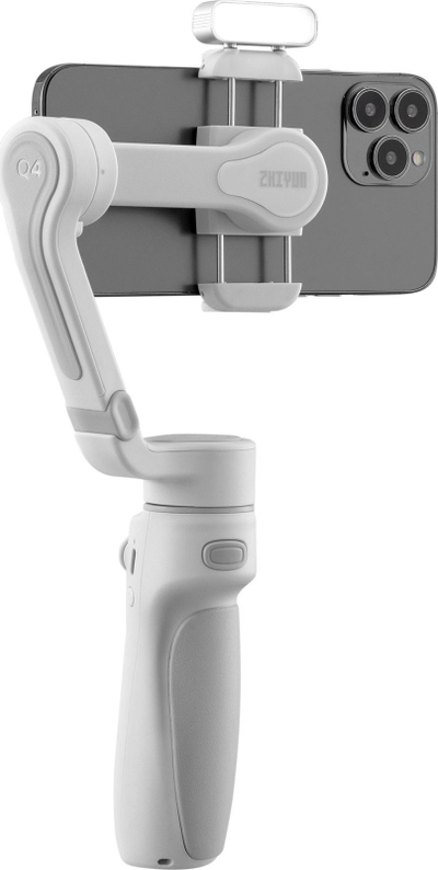 Stabilizues telefoni Zhiyun Smooth Q4 Combo, me tripod, me dritë LED, i bardhë