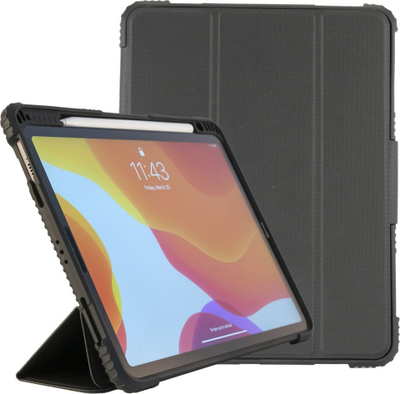 Mbulesë tablet 4smarts 458787 për iPad 10.2", flip, e zezë e tejdukshme
