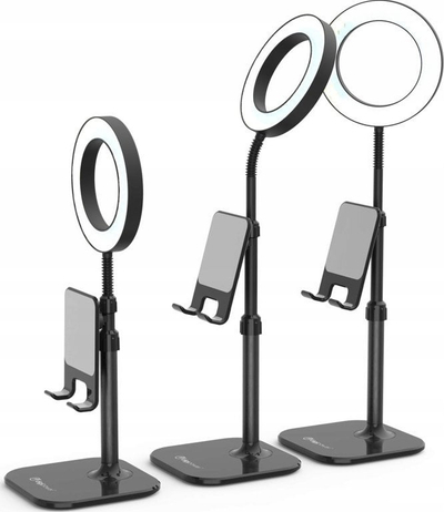 Mbajtëse telefoni DigiPower Success Ring Light, unazë drite 6\", 36 LED