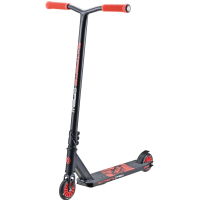 Trotinet freestyle Victoria Sport Extreme Stunt Scooter 100mm, rrota 100mm, i zi me të kuqe