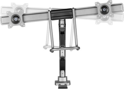 Krah tavoline për dy monitorë LevelOne Equip 650161, 17"-32", VESA 75x75 100x100, i zi