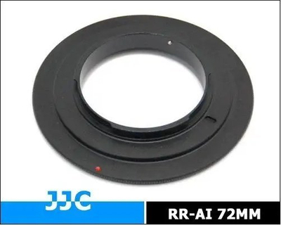 Unazë reverse për objektiv JJC RR AI 72mm, për Nikon, e zezë