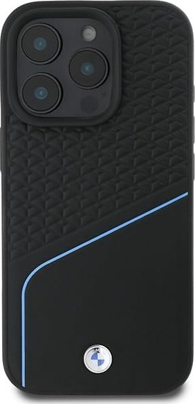 Mbulesë telefoni BMW prej lëkure Sign BMHMP16L23RDCLK për iPhone 16 Pro 6.3", me MagSafe, e zezë