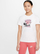 Bluzë Nike Valentine Tee për goca, pambuk me poliester, me print grafik, e bardhë