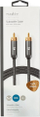 Kabllo subwoofer Nedis Profigold Fabritallic, 5 m, RCA mashkull-mashkull, gri metalike